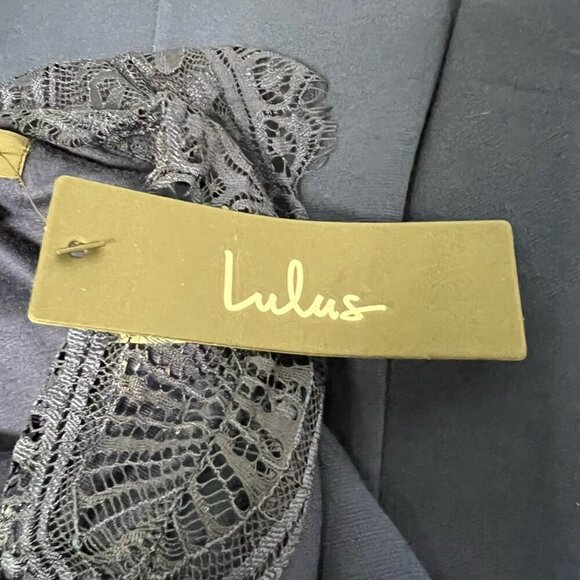 Lulus Womens A Line Dress Blue Backless Halter Sleeveless Lace Size Small New - Picture 10 of 10